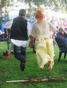 Jumping the Besom ending the ceremony