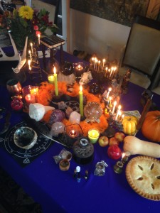 This is the Altar we prepared for our Samhain Ritual Oct 31st 2015 at Cast & Conjure